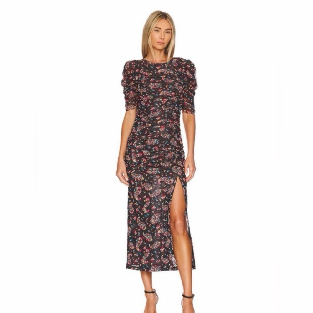 Free People flowered midi dress.